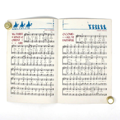 Sheet Music / Lead Sheet, Carols for Christmas, Vintage Litho Advertisement, RARE