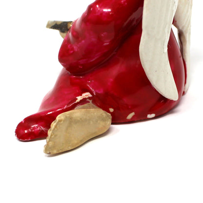 Figurine, Lipper & Mann, Christmas Angel with Book, Hand Painted Porcelain, Vintage