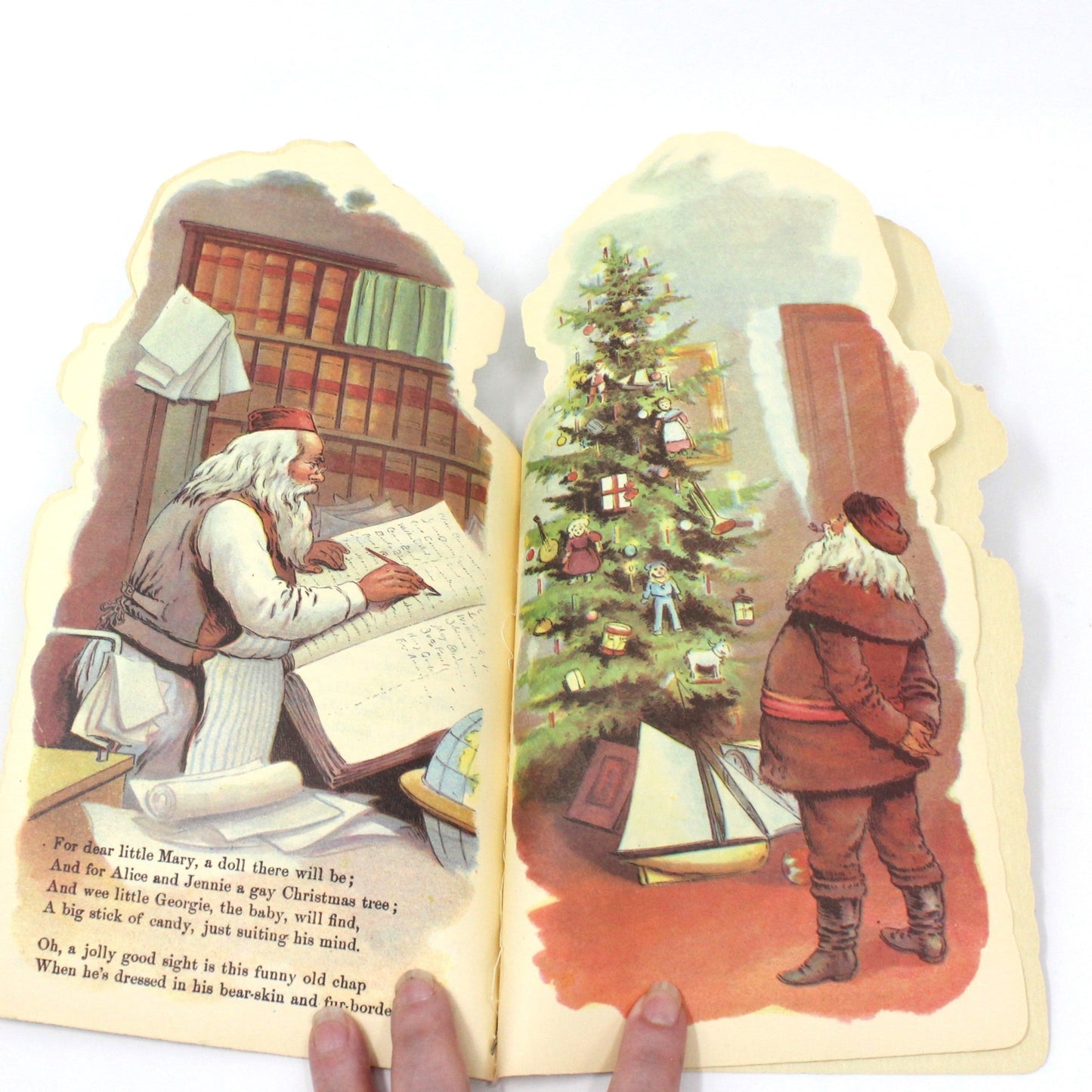 Children's Book, Merrimack Publishing, All About Santa Claus, Softcover Die Cut, Vintage