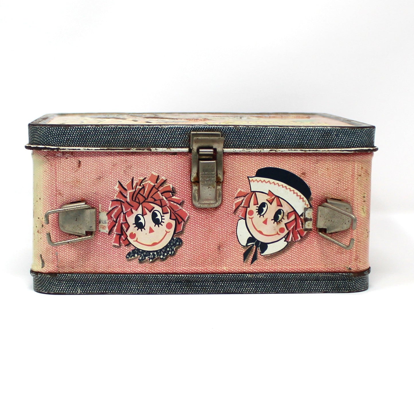 Box, Aladdin, Metal School Lunch Box, Raggedy Ann & Andy Children's Vintage