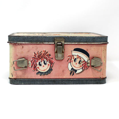 Box, Aladdin, Metal School Lunch Box, Raggedy Ann & Andy Children's Vintage