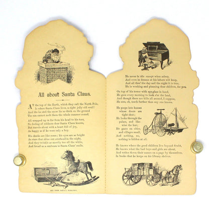 Children's Book, Merrimack Publishing, All About Santa Claus, Softcover Die-Cut, Vintage