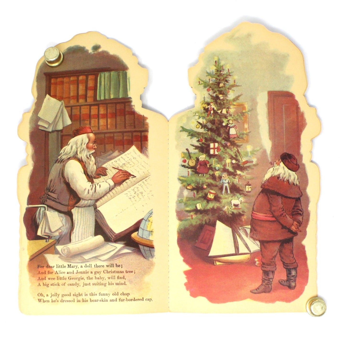 Children's Book, Merrimack Publishing, All About Santa Claus, Softcover Die-Cut, Vintage