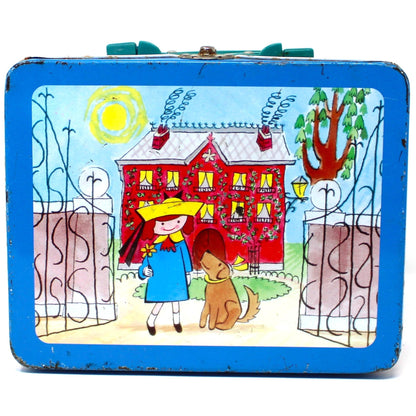 Box, Schylling, Metal School Lunch Box, Madeline in Paris Children's Cartoon, Bemelmans, Vintage