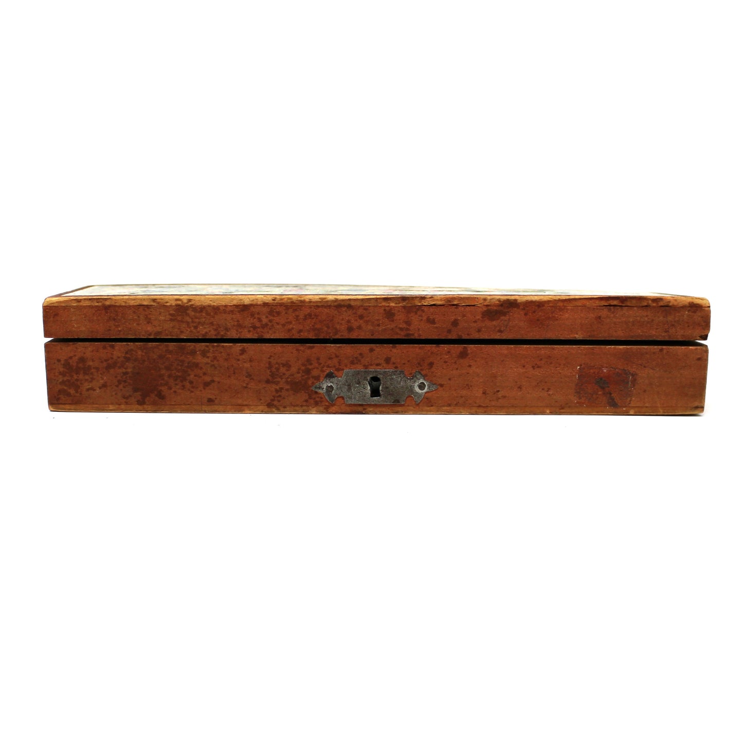 Pencil Case, Wooden Pencil Box, Nursery Rhyme Lithograph, Pied Piper of Hamelin, Antique