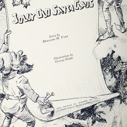 Children's Book: Ideals Publishing, Jolly Old Santa Claus, Softcover, Vintage 1958, SOLD