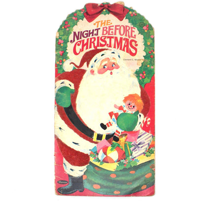 Children's Book: Whitman, The Night Before Christmas, Die-Cut, Flocked, Vintage 1968, SOLD