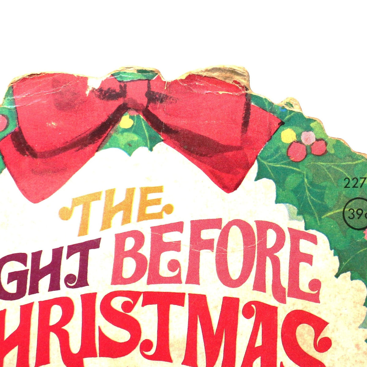 Children's Book: Whitman, The Night Before Christmas, Die-Cut, Flocked, Vintage 1968, SOLD