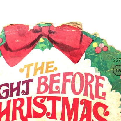 Children's Book: Whitman, The Night Before Christmas, Die-Cut, Flocked, Vintage 1968, SOLD