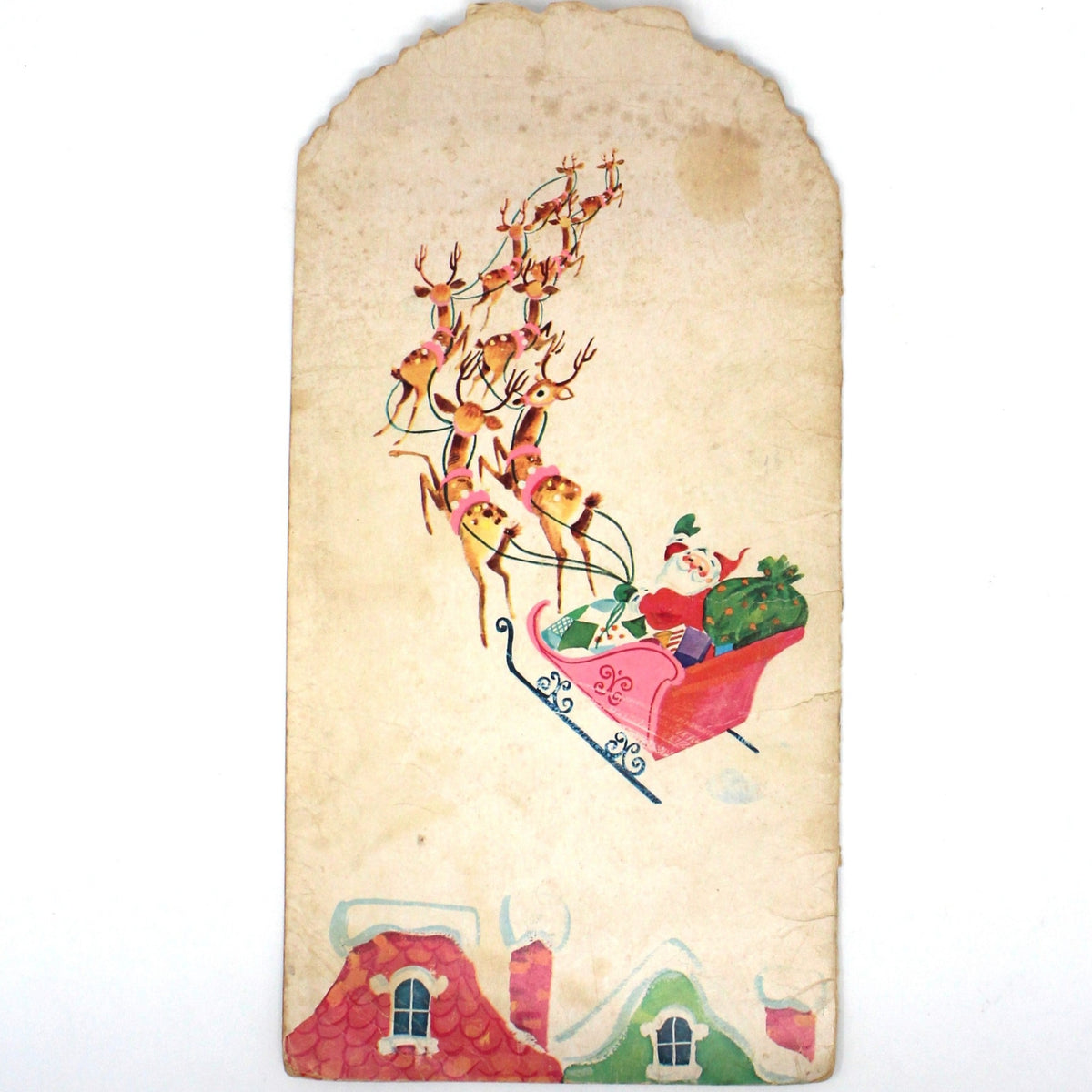 Children's Book: Whitman, The Night Before Christmas, Die-Cut, Flocked, Vintage 1968, SOLD