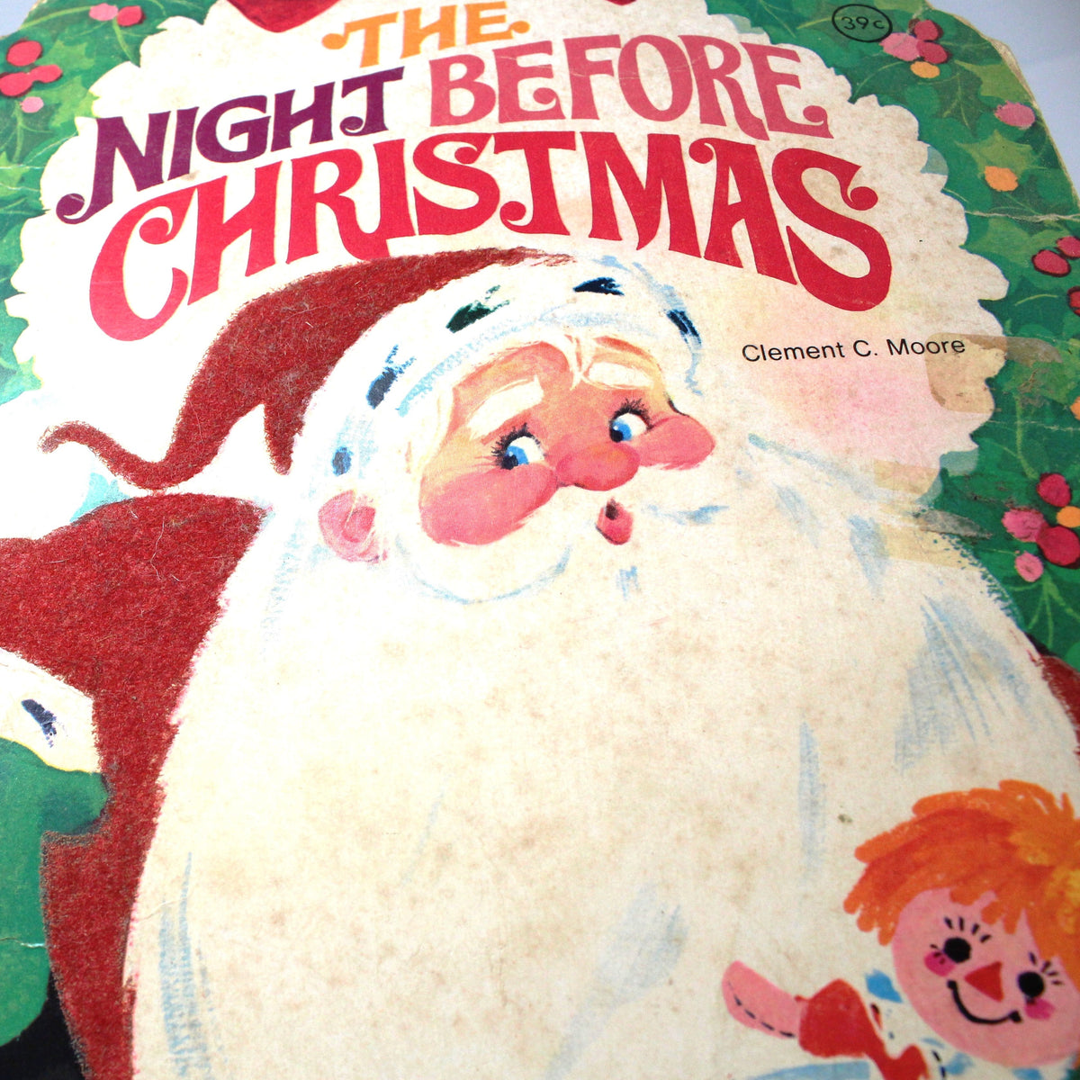 Children's Book: Whitman, The Night Before Christmas, Die-Cut, Flocked, Vintage 1968, SOLD