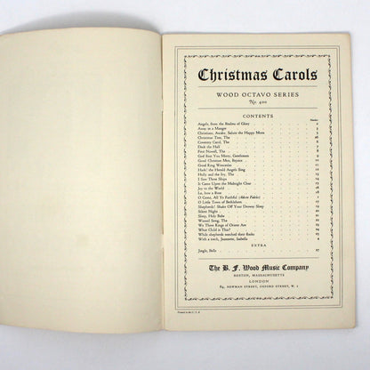 Songbook / Lead Sheet, The Wood Collection of Christmas Carols, Vintage