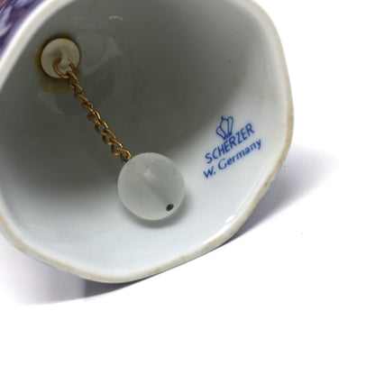 Bell, Scherzer, Snowy Winter Sleigh Scene, Transferware, 22KT Gold, W. Germany, Vintage