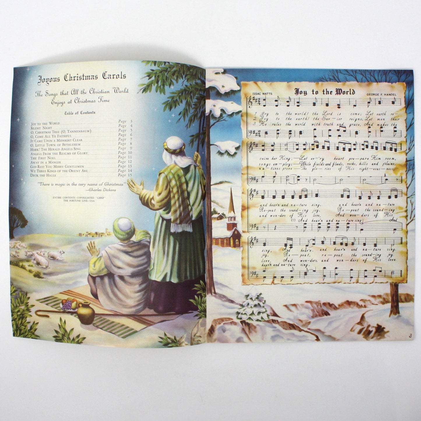 Songbook / Lead Sheet, Joyous Christmas Carols, Vintage Promotional Item