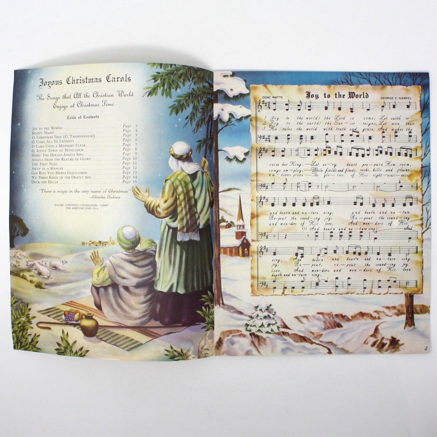 Song Book / Lead Sheet, Joyous Christmas Carols, Vintage Promotional Item