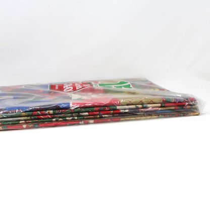 Wrapping Paper, Gibson Cleo Wrap, 18 Christmas Sheets, 12 Designs, Vintage