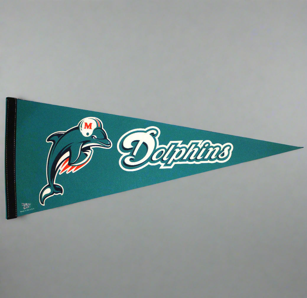 Miami Dolphins Teal pennant with old dolphin logo from 1997.  