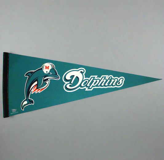 Miami Dolphins Teal pennant with old dolphin logo from 1997.  