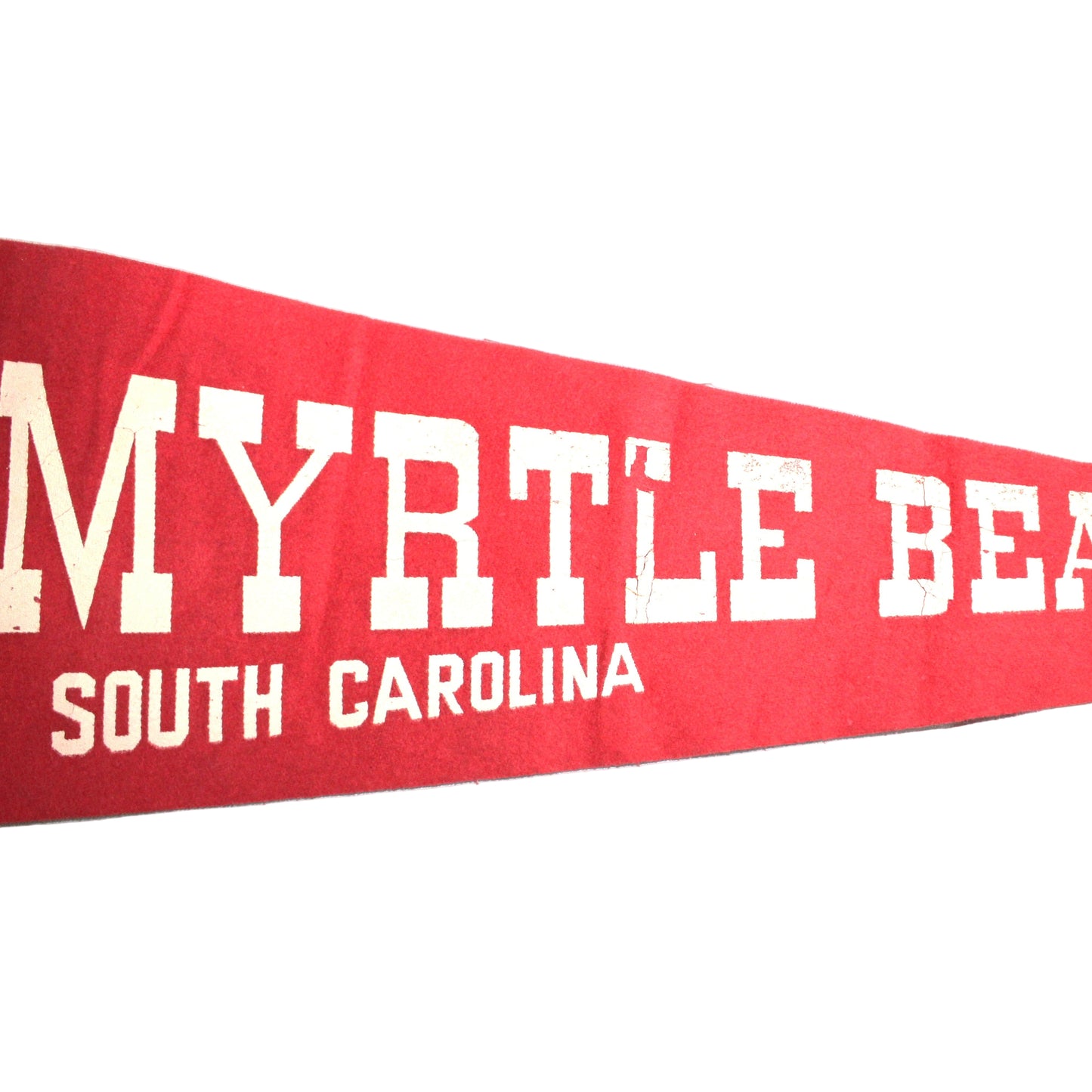 Pennant, Myrtle Beach, SC Souvenir Collectible, Vintage 25"