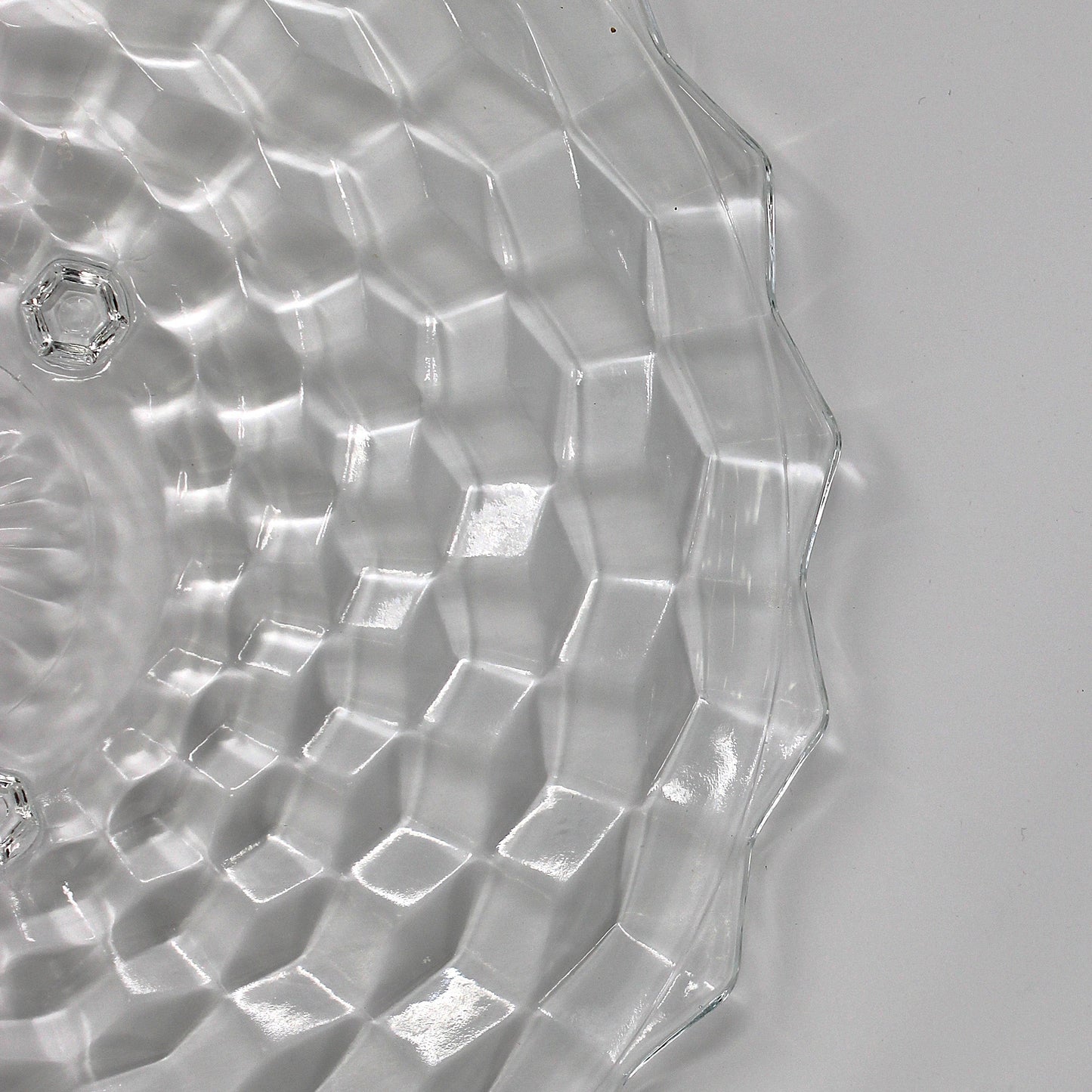 Cake Plate, Indiana Glass, American Whitehall, Footed, 3-Toed Clear Glass Serveware, Vintage