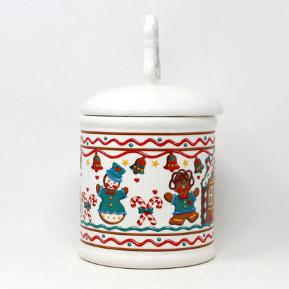 Cookie Jar, Teleflora, Gingerbread House Christmas Jar / Canister, Vintage