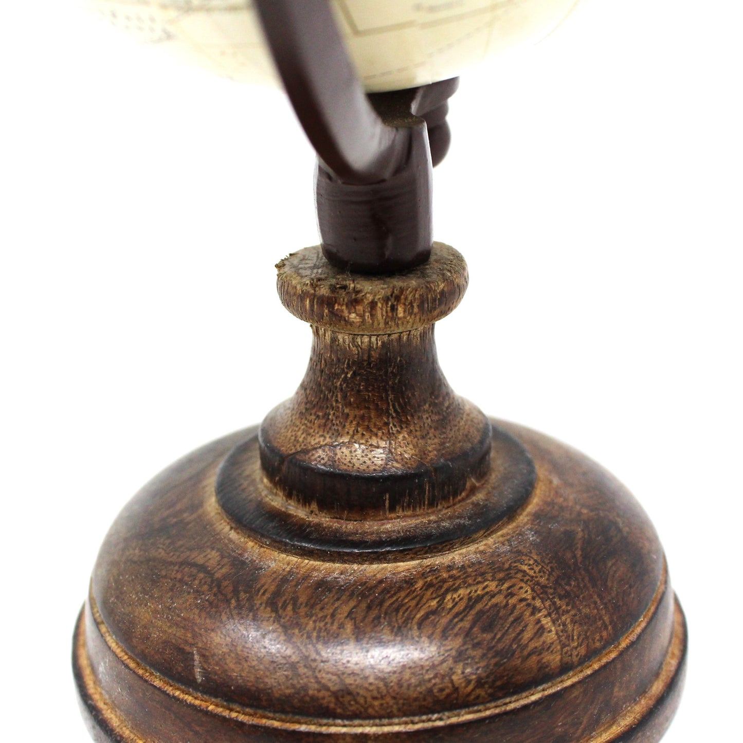 World Globe, Wood Base Desktop Globe, 9.5" Vintage