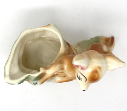 Planter, Walt Disney Productions, Bambi Deer Figurine Planter, Vintage