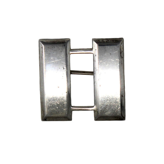 Pin, US Military, WW2 US Army Captain Insignia, Sterling Silver, Rank & Branch Horizontal Bars, Vintage