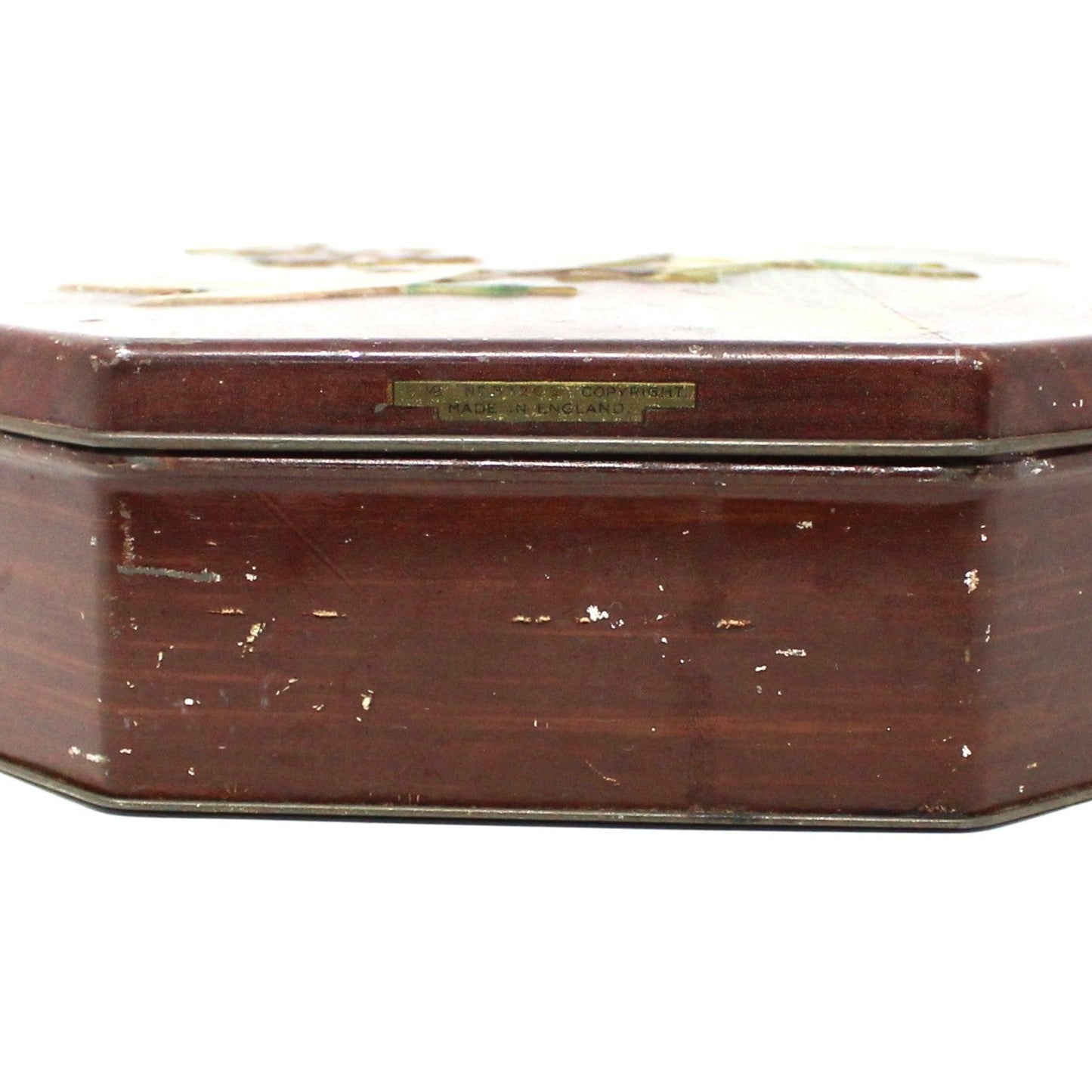Gift Tin / Cookie Tin, Flying Mallard Ducks Tin, Metal Box Co, England Vintage