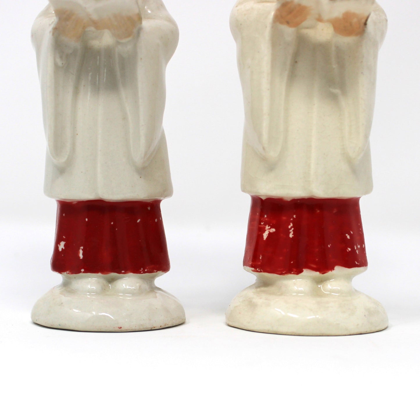 Figurine, Christmas Choir Boys, Hand Painted, Wales Japan Porcelain, Set of 2, Vintage