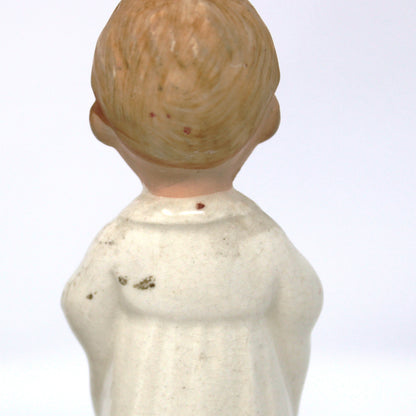 Figurine, Christmas Choir Boys, Hand Painted, Wales Japan Porcelain, Set of 2, Vintage