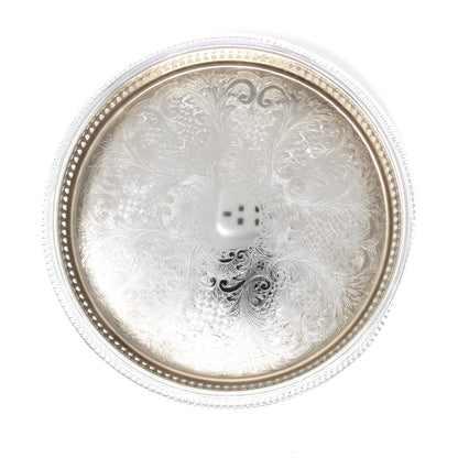 Tray, Silverplate with Glass Liner, Divided 5 Part Relish Dish, Servingware, England, Vintage