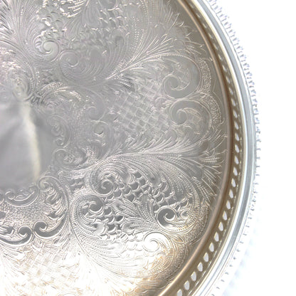 Tray, Silverplate with Glass Liner, Divided 5 Part Relish Dish, Servingware, England, Vintage