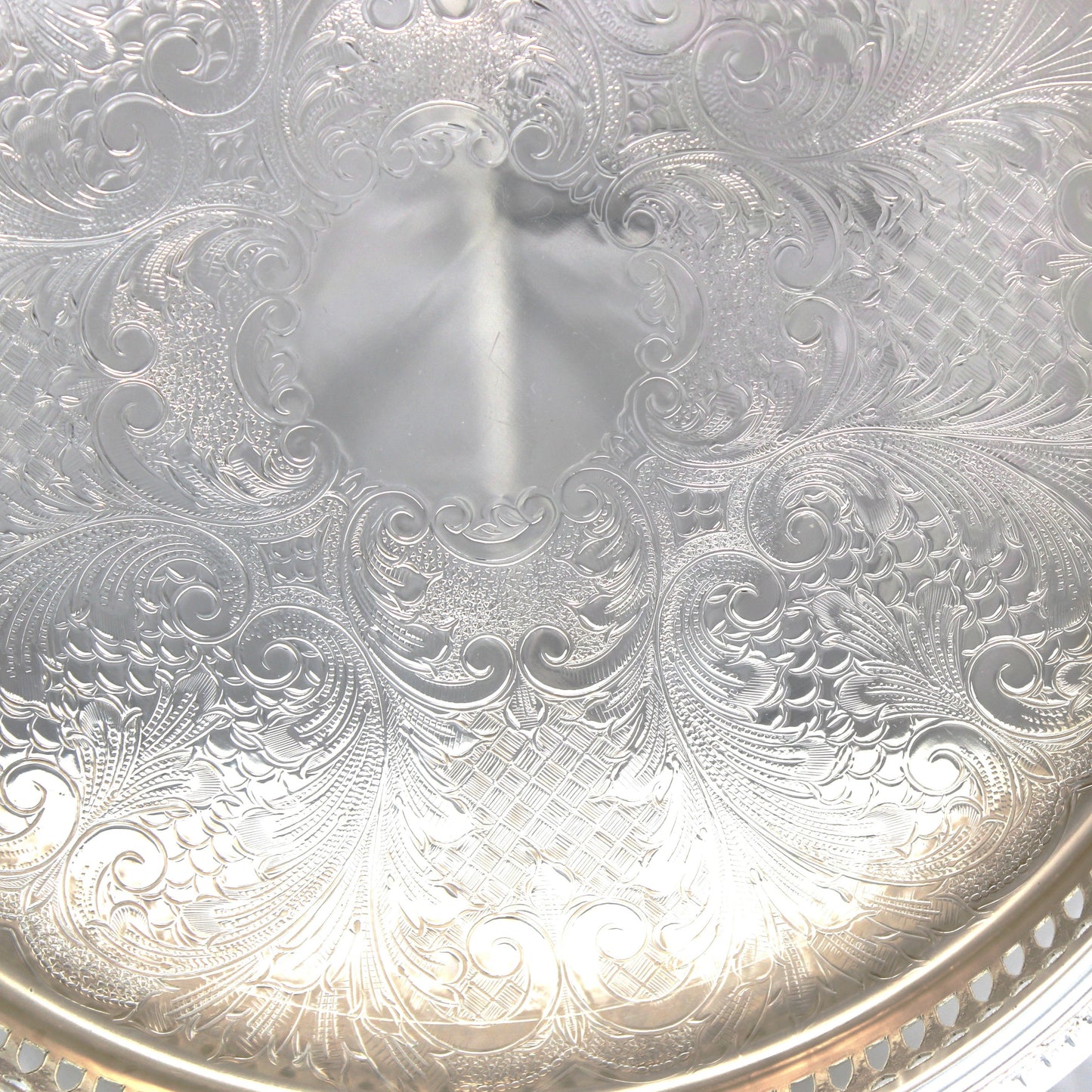 Tray, Silverplate with Glass Liner, Divided 5 Part Relish Dish, Servingware, England, Vintage