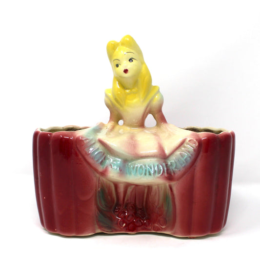 Planter, Walt Disney Productions, Alice in Wonderland, Leeds China, Vintage