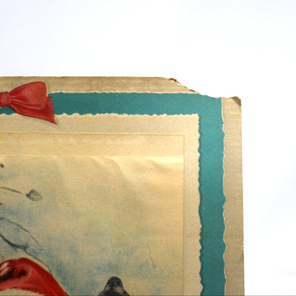 Calendar, Original Salesman Sample, Katherine Wireman Illustration, Baby in Snow, Vintage 1926, 17"