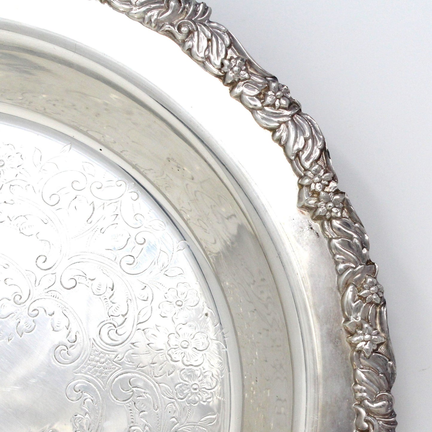 Pie Server, Crown Silver Company, Floral,  Silver Plate, 12", Vintage