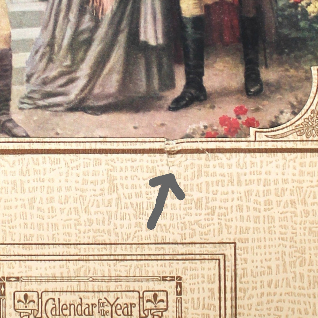 Calendar, Original, F.A.S Lithograph, George Washington & Lafayette, Vintage 1931, 19"