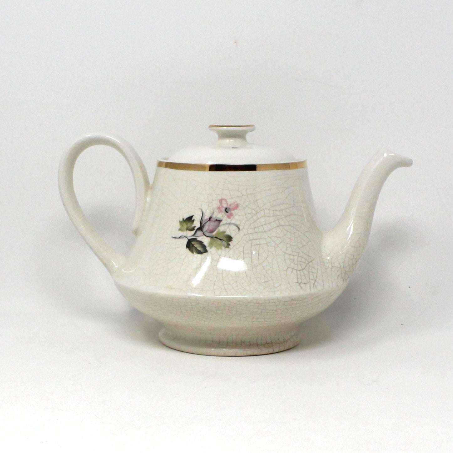 Teapot, Arthur Wood, Purple and Gray Floral, England, Vintage