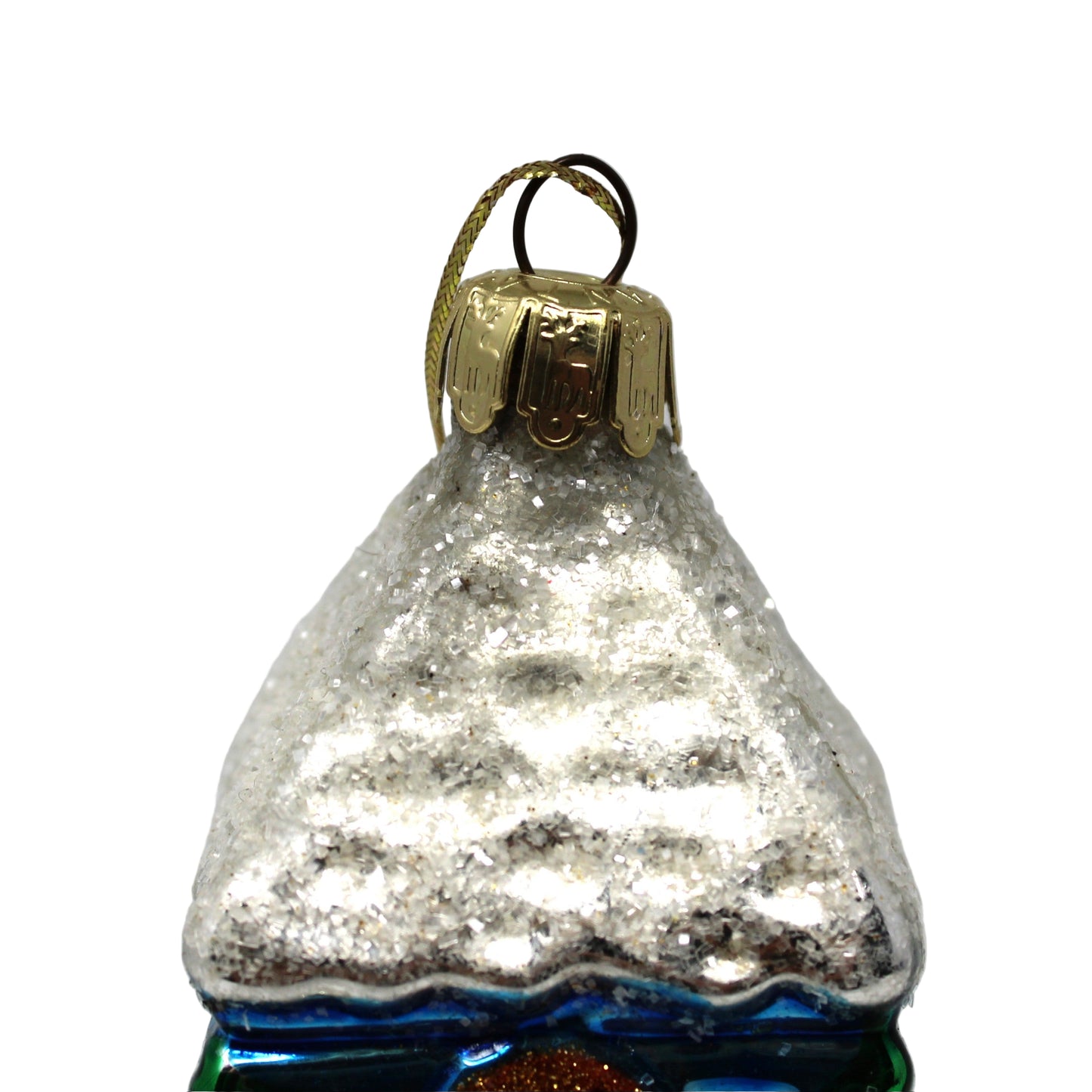 Ornaments, Figural Church Shaped, Large Mouth Blown Glass, European Style, Vintage
