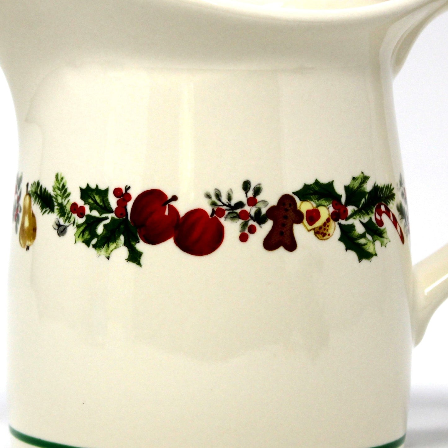 Milk Pitcher / Creamer, Pfaltzgraff, Christmas Sugar Plum, Holiday Stoneware, Vintage
