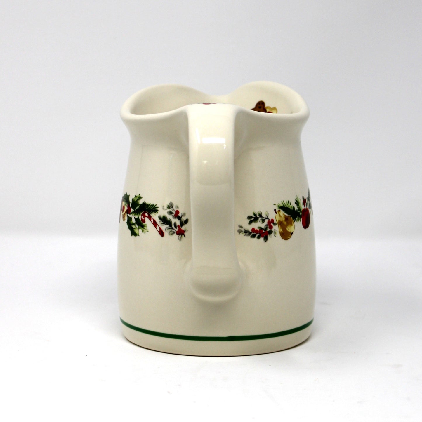Milk Pitcher / Creamer, Pfaltzgraff, Christmas Sugar Plum, Holiday Stoneware, Vintage