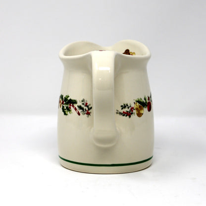 Milk Pitcher / Creamer, Pfaltzgraff, Christmas Sugar Plum, Holiday Stoneware, Vintage