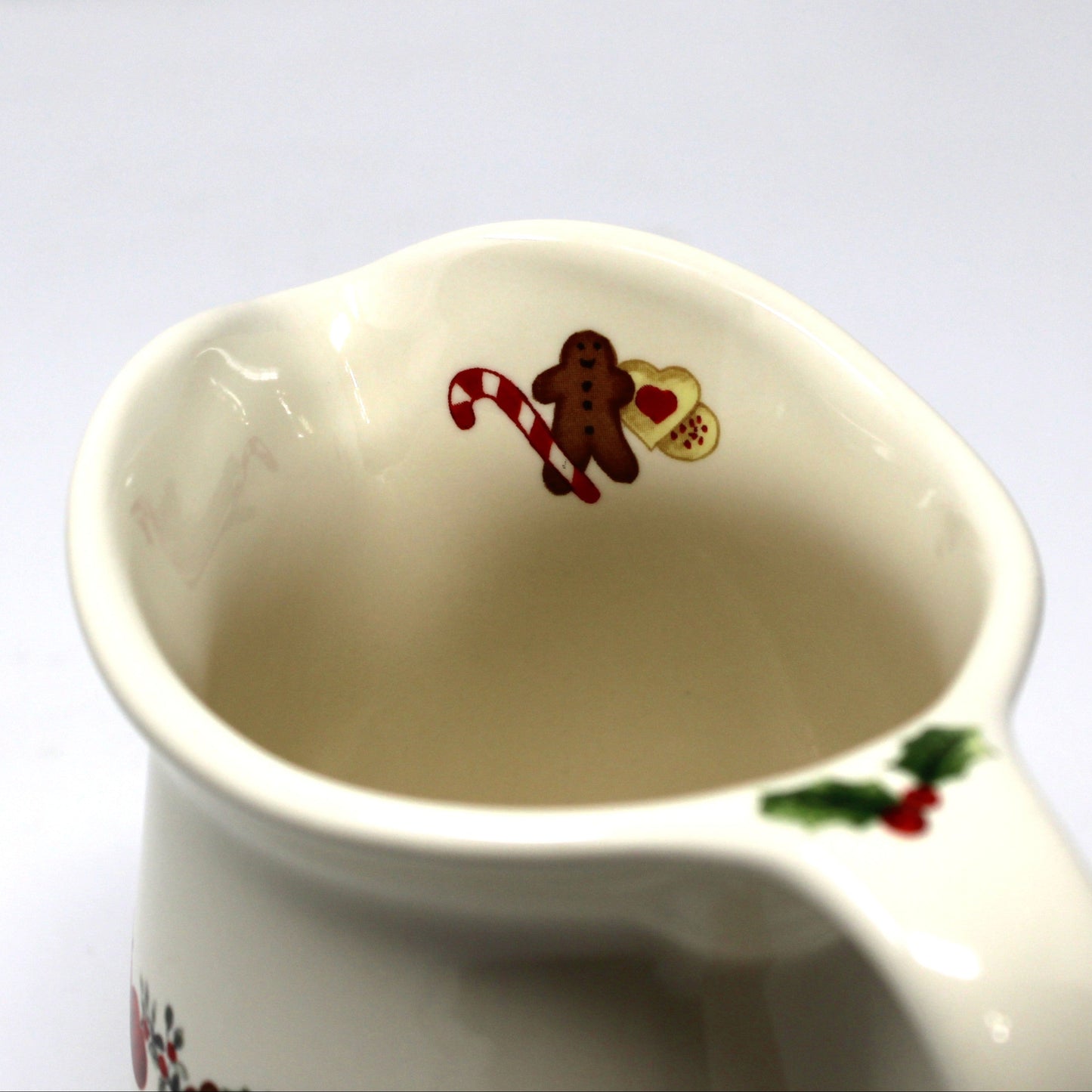 Milk Pitcher / Creamer, Pfaltzgraff, Christmas Sugar Plum, Holiday Stoneware, Vintage