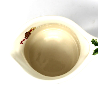 Milk Pitcher / Creamer, Pfaltzgraff, Christmas Sugar Plum, Holiday Stoneware, Vintage