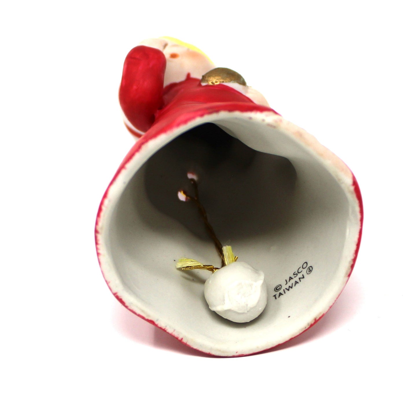 Bell, Jasco, Christmas Figural Sleepy Girl with Candle, Porcelain Bisque, Vintage
