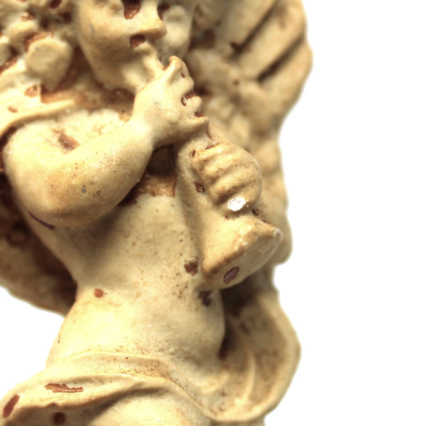 Wall Decor, Cherub Angels Plaques, Distressed Musical Angels, Imitation Cast Stone, Decor, Set of 2