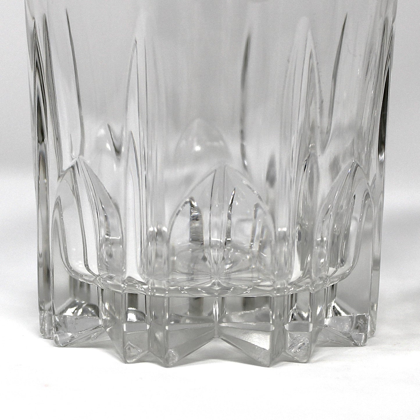 Glasses, Whiskey / Rocks, Crown Royal, French Cut Crystal, Vintage Barware, Set of 2