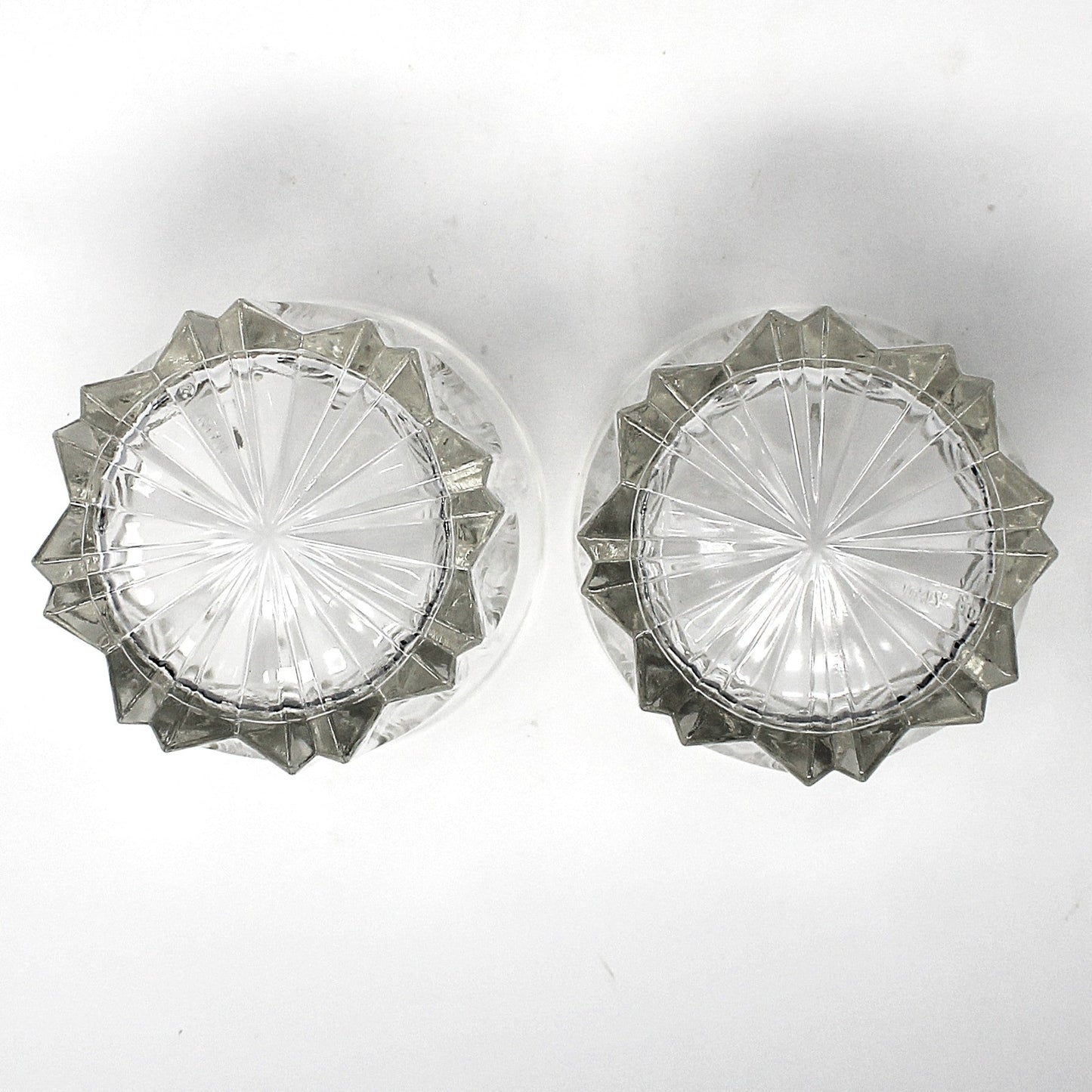 Glasses, Whiskey / Rocks, Crown Royal, French Cut Crystal, Vintage Barware, Set of 2