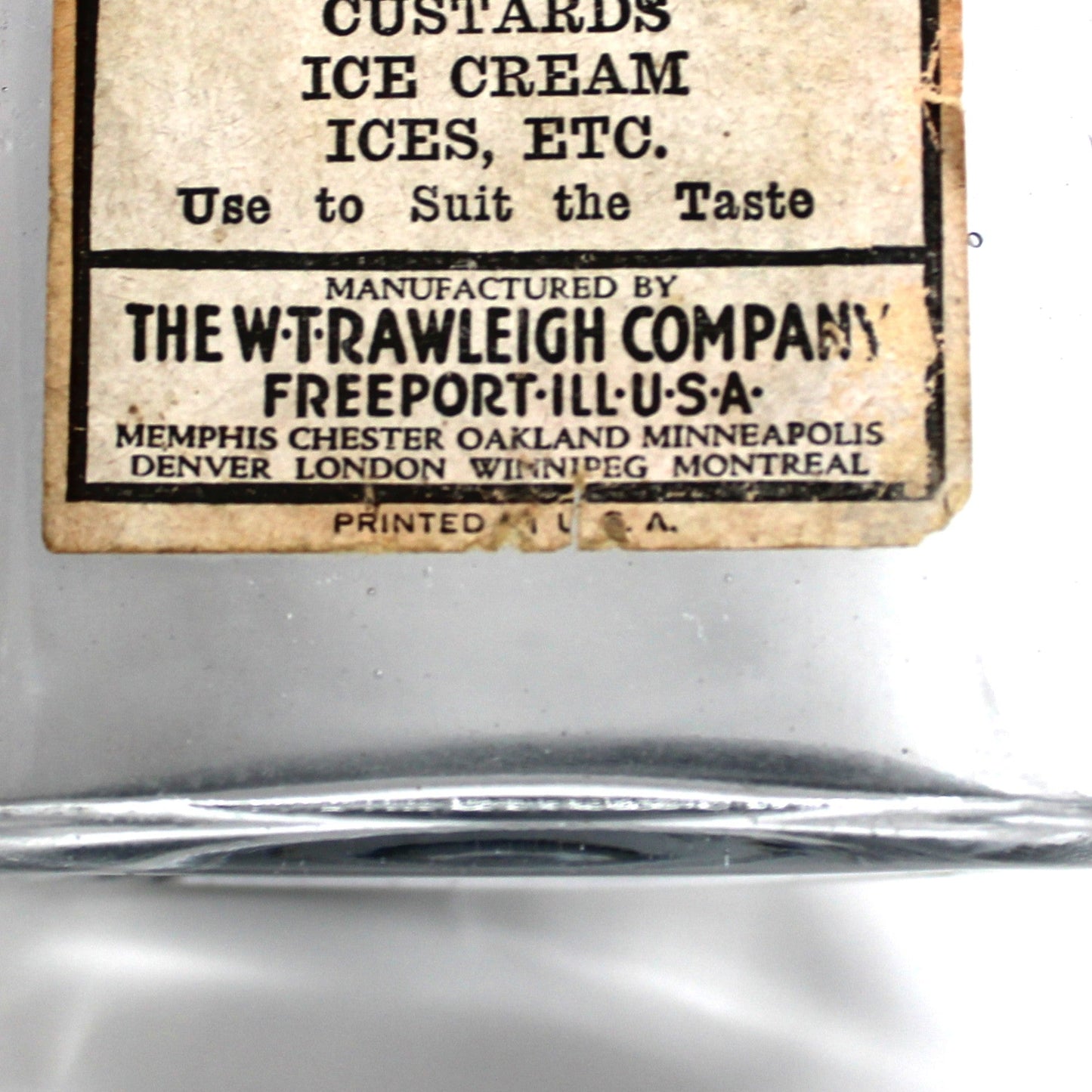 Extract Bottle, W T Rawleigh, Extract of Orange, Original Label, Cork Closure, Antique